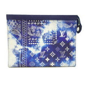Louis Vuitton Pochette Voyage Shoulder Bag Monogram Bandana Blue